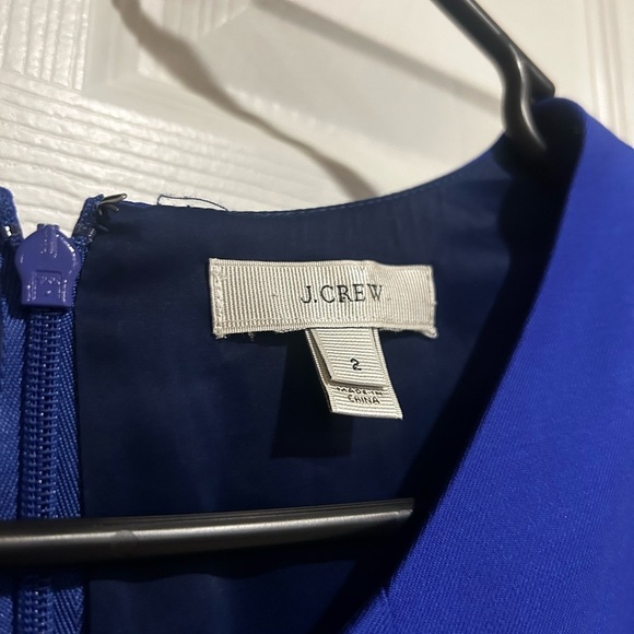 J. Crew Women’s Royal Blue Wool Lined Midi Dress Sz. 2 - Picture 3 of 7